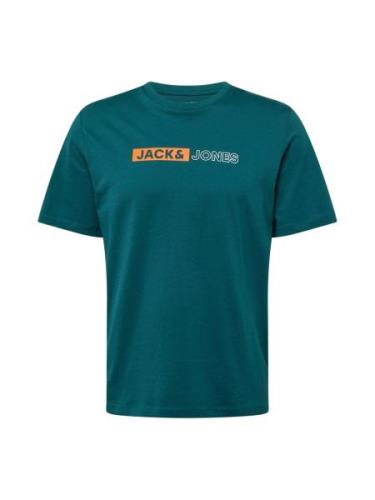 JACK & JONES Bluser & t-shirts  petroleum / orange / hvid