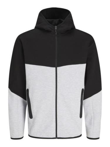 JACK & JONES Overgangsjakke  sort / hvid-meleret