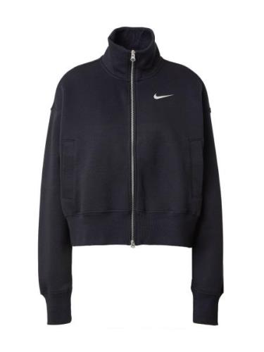 Nike Sportswear Sweatjakke 'PHOENIX FLEECE'  sort / hvid