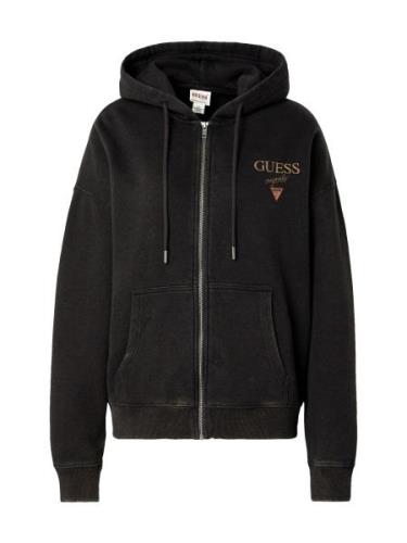 GUESS Originals Sweatjakke  mørkebeige / rød / sort