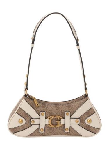 GUESS Skuldertaske 'MINTHA'  creme / camel / guld / hvid