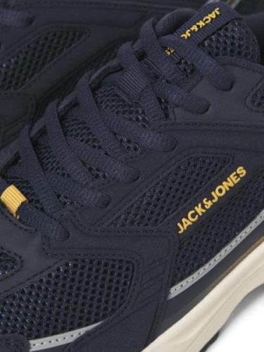 JACK & JONES Sneaker low 'JFWTokyo'  navy / gul / sølvgrå