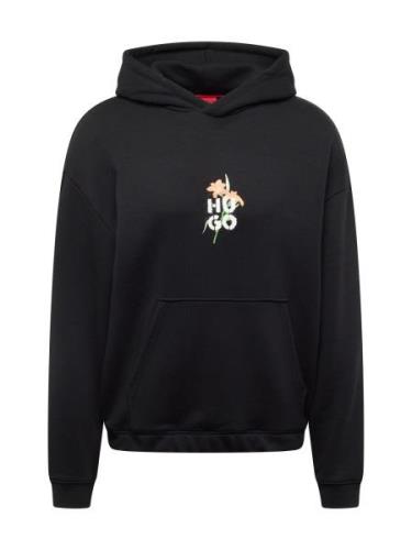 HUGO Sweatshirt 'Diblossomy'  blå / orange / sort / hvid