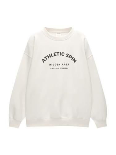 Pull&Bear Sweatshirt  sort / hvid