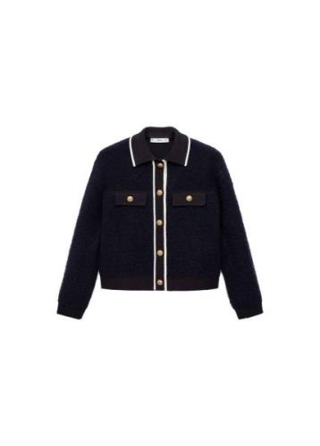 MANGO Cardigan 'Nuria'  navy / hvid