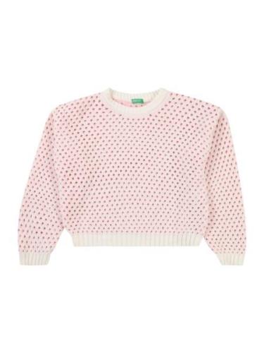 UNITED COLORS OF BENETTON Pullover  lyserød / hvid