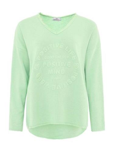 Zwillingsherz Sweatshirt 'Positive Mind'  lysegrøn