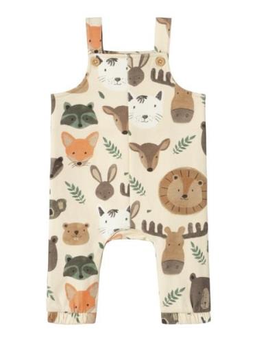 NAME IT Overalls 'NBMORVAN'  beige / brun / grøn / orange