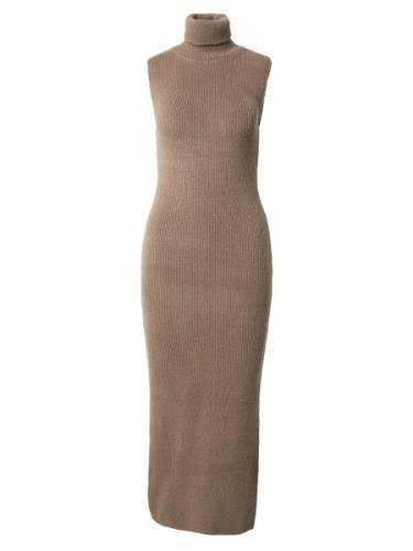 TOPSHOP Strikkjole  mørkebeige