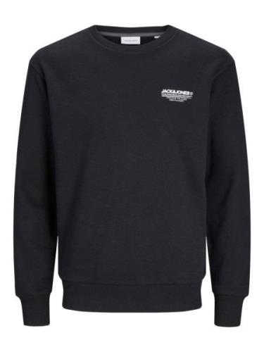 JACK & JONES Sweatshirt 'JJOLIVE'  sort / hvid