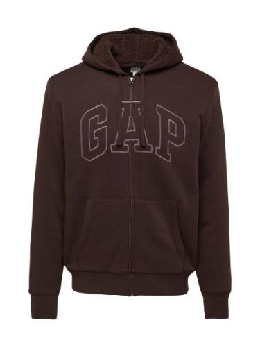 GAP Sweatjakke  mørkebrun / rosé