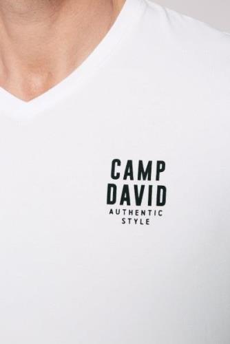 CAMP DAVID Bluser & t-shirts 'Jazz'  sort / hvid