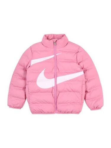 Nike Sportswear Overgangsjakke 'SWOOSH'  pink / hvid