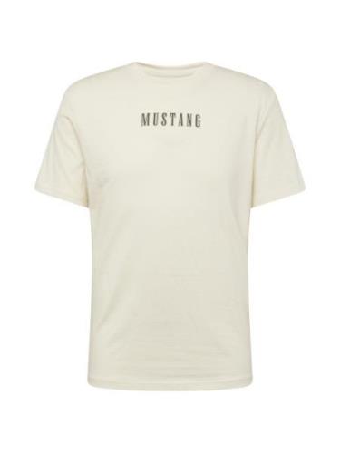 MUSTANG Bluser & t-shirts 'Austin'  lysegrå / sort