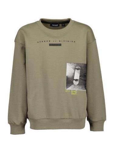 BLUE SEVEN Sweatshirt  lemon / grå / khaki / sort