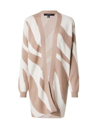 VERO MODA Cardigan 'VMNANCY'  camel / hvid