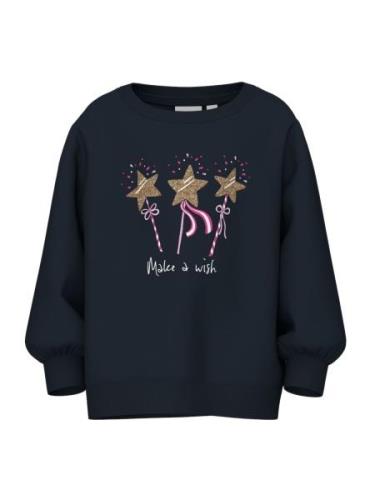 NAME IT Sweatshirt 'Valona'  marin / guld / pink / hvid