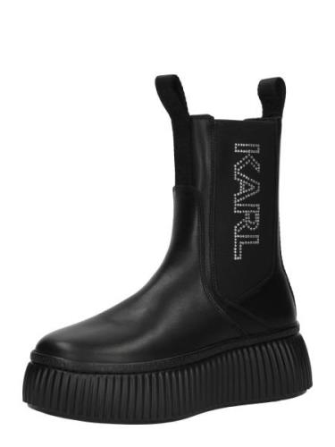 Karl Lagerfeld Chelsea Boots 'KREEPER LO'  sølvgrå / sort