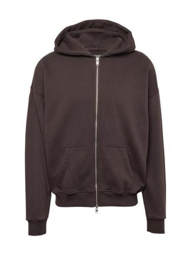 Abercrombie & Fitch Sweatjakke 'ESSENTIAL'  brun