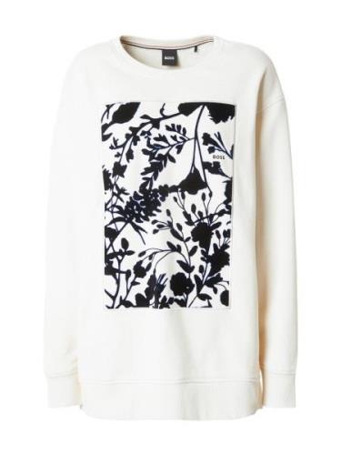 BOSS Sweatshirt 'Eruga'  lyseblå / sort / naturhvid