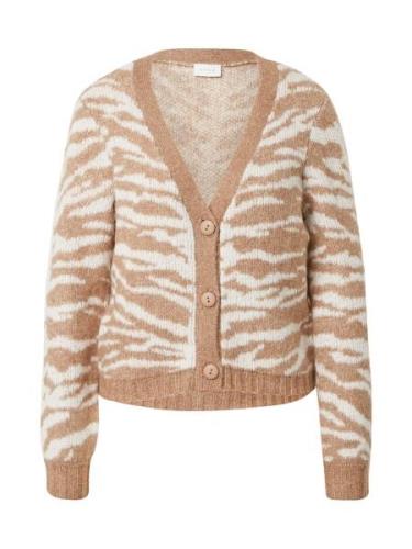 VILA Cardigan 'Ellie'  chamois / hvid