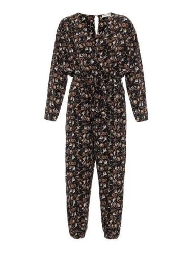 Anou Anou Jumpsuit  beige / brun / sort / hvid