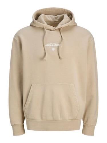 JACK & JONES Sweatshirt 'JPRBLUAXTON'  taupe / hvid