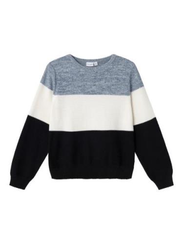 NAME IT Pullover 'NKMVohan'  marin / blå-meleret / hvid