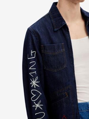 Desigual Overgangsjakke  blå / natblå / blue denim / blandingsfarvet