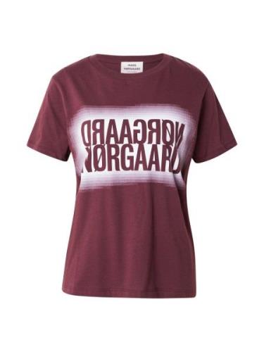 MADS NORGAARD COPENHAGEN Shirts 'Trenda'  lysegrå / bordeaux