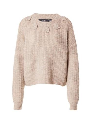 VERO MODA Pullover 'VMALETTA'  beige-meleret