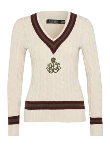 Lauren Ralph Lauren Petite Pullover 'MEREN'  creme / oliven / vinrød