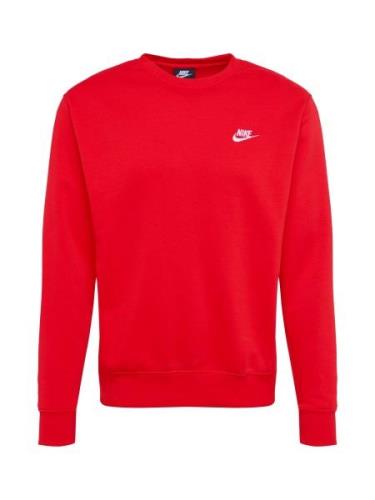 Nike Sportswear Sweatshirt 'Club Fleece'  rød / hvid