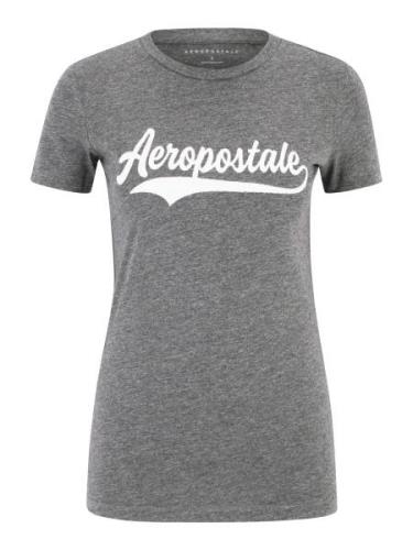 AÉROPOSTALE Shirts 'JUNE'  grå-meleret / hvid