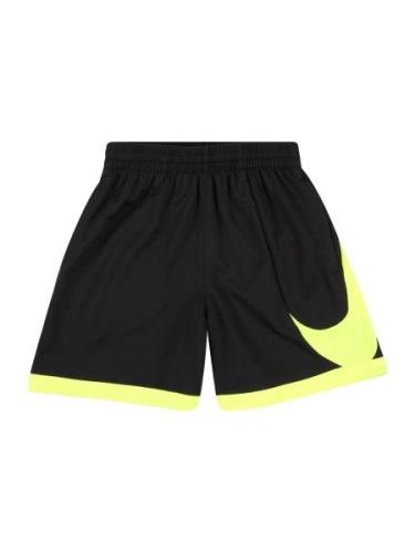 NIKE Sportsbukser 'SWOOSH'  neongul / sort