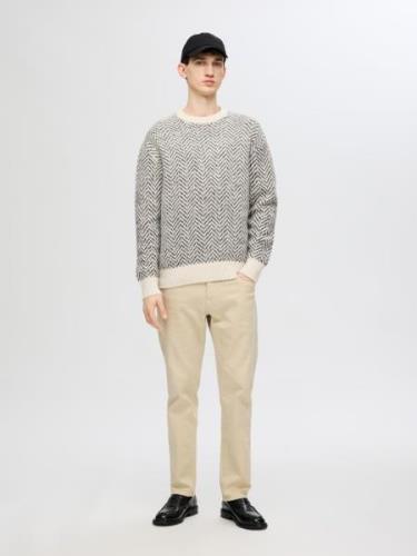 SELECTED HOMME Pullover 'SLHHARRY'  creme / marin