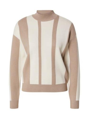 VERO MODA Pullover 'VMGOLD'  mørkebeige / hvid