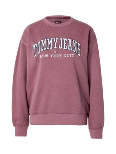 Tommy Jeans Sweatshirt  mørk pink / sort / hvid