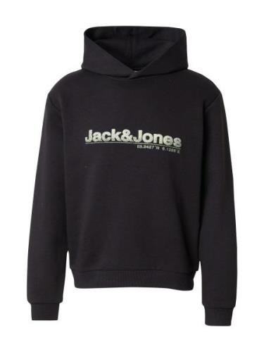 JACK & JONES Sweatshirt 'JCOPUFF'  pastelgrøn / sort