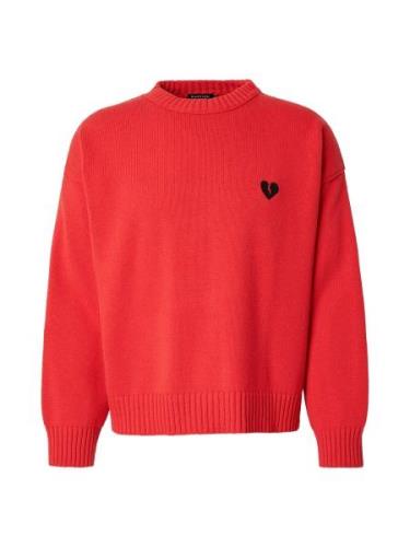 Kaotiko Pullover 'BROKEN HEART'  rød / sort