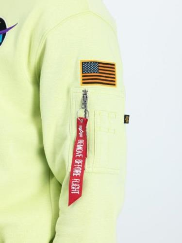 ALPHA INDUSTRIES Sweatshirt 'Space Shuttle '  lime / blandingsfarvet