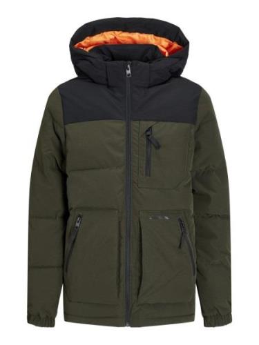 Jack & Jones Junior Vinterjakke  khaki / sort