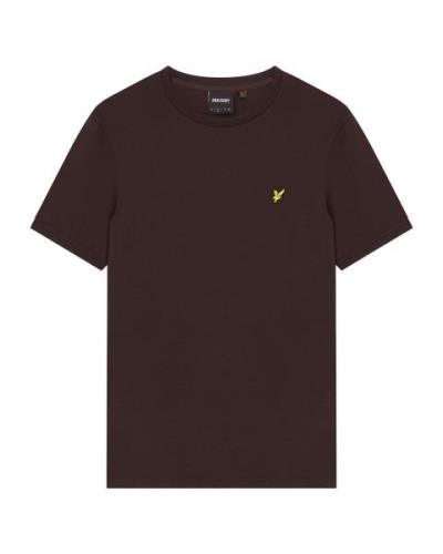 Lyle & Scott Bluser & t-shirts 'Plain'  mørkebrun / gul