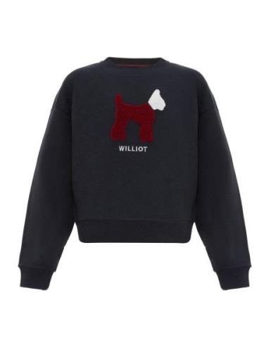 Williot Sweatshirt  navy / burgunder / hvid