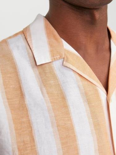 JACK & JONES Skjorte 'Summer'  fersken / pastelorange / hvid