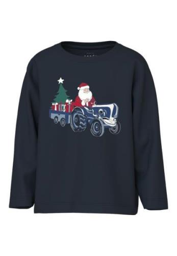 NAME IT Shirts 'NMMVISMAS'  navy / mørkeblå / grøn / rubinrød