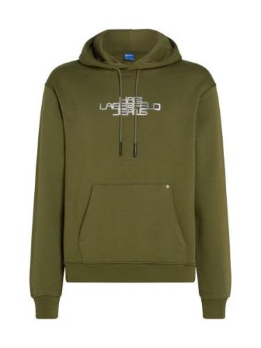 KARL LAGERFELD JEANS Sweatshirt 'Foil'  khaki / sølv