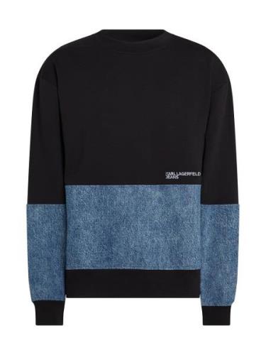 KARL LAGERFELD JEANS Sweatshirt  blå / stone / sort / hvid