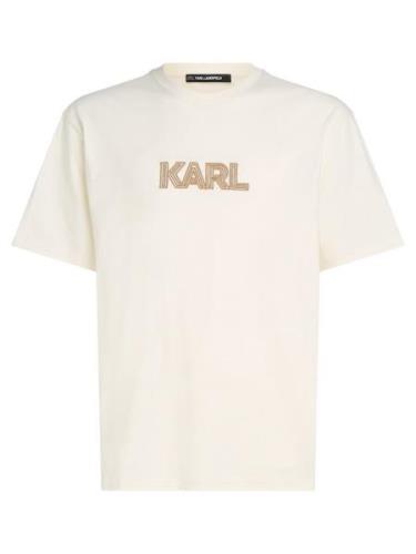 Karl Lagerfeld Bluser & t-shirts  beige / hvid