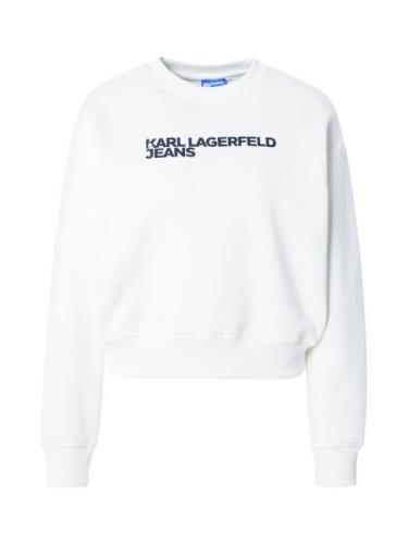 KARL LAGERFELD JEANS Sweatshirt 'ESSENTIAL'  sort / hvid